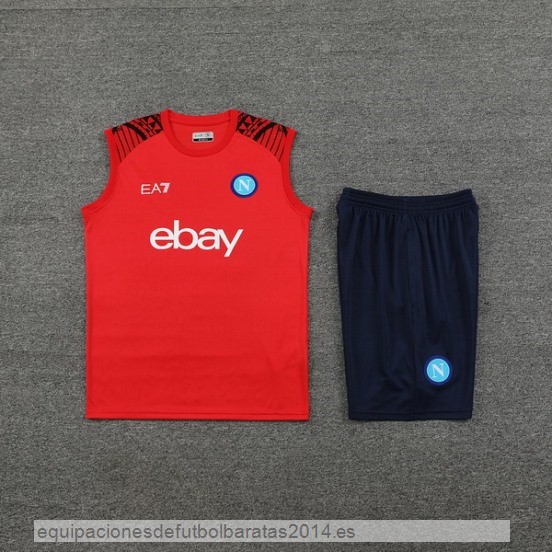 Nuevo Entrenamiento Sin Mangas Conjunto Completo Napoli 24/25 Rojo Azul Baratas